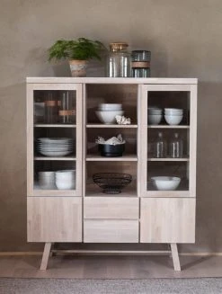 Rowico Brooklyn Vitriini Valkoöljytty Tammi -Anno Store brooklyn miljo ww highboard