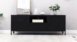 Eureka Carbon Tv-taso 150x40 Cm Musta