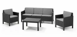 Keter Chicago Sohvaryhmä Grafiitti -Anno Store chicago 3 seater lounge set
