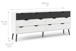 Tvilum Delta Senkki 200 Valkoinen/musta -Anno Store delta senkki 200 valkoinen musta mitat