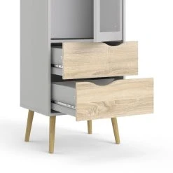 Tvilum Delta Kapea Vitriini 1-ovella Valkoinen/tammi 10 Tvilum Delta Kapea Vitriini 1-ovella Valkoinen/tammi -Anno Store delta vitriini valkoinen tammi auki