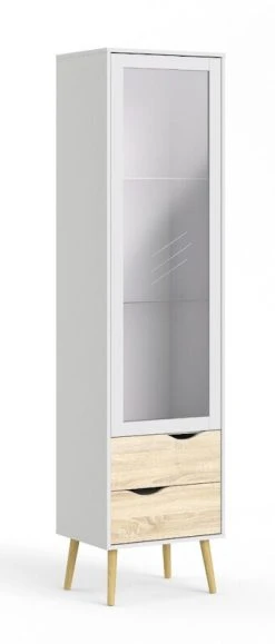 Tvilum Delta Kapea Vitriini 1-ovella Valkoinen/tammi 11 Tvilum Delta Kapea Vitriini 1-ovella Valkoinen/tammi -Anno Store delta vitriini valkoinen tammi 1