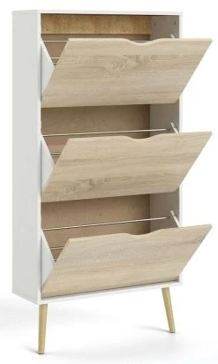 Tvilum Delta Kenkäkaappi Tammi/valkoinen -Anno Store delta kenkakaappi tammivalkoinen