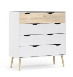 Tvilum Delta Lipasto 5-laatikolla Valkoinen/tammi 12 Tvilum Delta Lipasto 5-laatikolla Valkoinen/tammi -Anno Store delta lipasto 5 laatikolla valk tammi 1