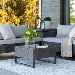 Veke Dublin Polyrottinki Kulmasohva Tummanharmaa, Harmaat Pehmusteet -Anno Store dublin polyrottinki sohvaryhma 6 web