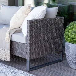 Veke Dublin Polyrottinki Kulmasohva Tummanharmaa, Harmaat Pehmusteet -Anno Store dublin polyrottinki sohvaryhma 9 web