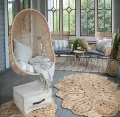 Fanni K Kieppi Juuttimatto 120x180 Cm Ovaali Luonnonväri