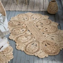 Fanni K Kieppi Juuttimatto 120x180 Cm Ovaali Luonnonväri -Anno Store fanni k kieppi ovaali matto 5