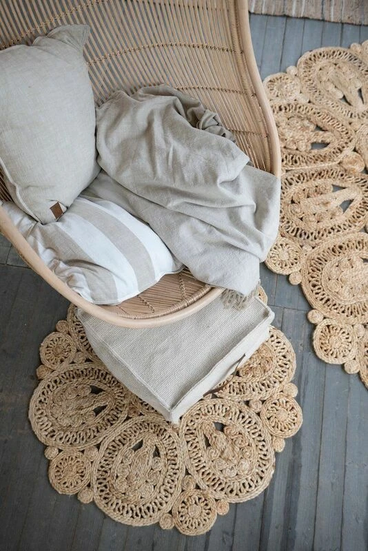 Fanni K Kieppi Juuttimatto 100 Cm Pyöreä Luonnonväri 4 Fanni K Kieppi Juuttimatto 100 Cm Pyöreä Luonnonväri - Image 2