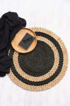 Anno Store 20 Fanni K Hiili Juuttimatto Musta/luonnonväri 90cm