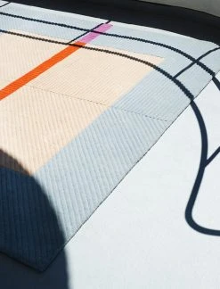 Finarte Akaatti Villamatto 170x170 Cm Beige/sininen