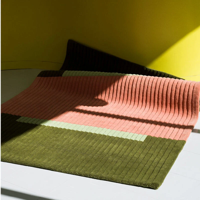 Finarte Jade Villamatto 140x200 Cm Vihreä/pinkki 3 Finarte Jade Villamatto 140x200 Cm Vihreä/pinkki