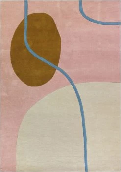 Finarte Ruukku Villamatto 160x230 Cm Kulta/vaaleansininen -Anno Store finarte ruukku villamatto vaaleanpunainen