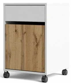 Tvilum Funktion Laatikosto Pyörillä Valkoinen/tammi -Anno Store funktion laatikosto pyorilla1