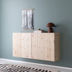 Veke Havu Kaappi 160x32 Cm Puuvalmis -Anno Store havu kaappi puuvalmis 160cm seinalla web 21