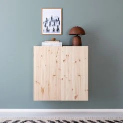 Veke Havu Kaappi 80x32 Cm Puuvalmis -Anno Store havu kaappi puuvalmis 80cm seinalla web 17