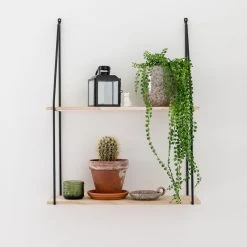 House Nordic Haag Seinähylly Musta/puu -Anno Store house nordic haag seinahylly musta puu 4 web