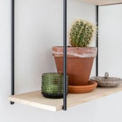 House Nordic Haag Seinähylly Musta/puu