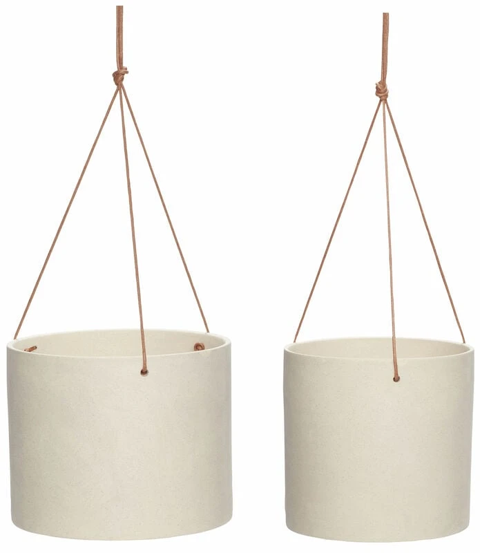 Hübsch Aero Roikkuvat Kukkaruukut 2 Kpl Hiekka 4 Hübsch Aero Roikkuvat Kukkaruukut 2 Kpl Hiekka - Image 2