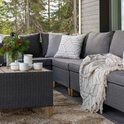 Veke Jersey Kulmasohva Ja Sohvapöytä, Tummanharmaa Polyrottinki -Anno Store jersey kulmasohva 3k1 ja sohvapoyta web 6