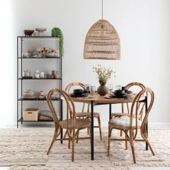 House Nordic Vita Avohylly Musta, Tammihyllyillä 80x36x170 Cm -Anno Store kaisla rottinkituoli luonnonvari web