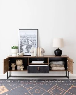 Eureka Kero Tv Taso 153x39 Cm Tammi/harmaa -Anno Store kero tv taso 153x39 cm web 16