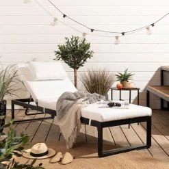 Veke Laituri Aurinkosänky Musta/valkoinen -Anno Store laituri aurinkosanky web 7