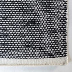 Anno Store 8 Veke Line Villamatto 140x200 Cm Musta/valkoinen