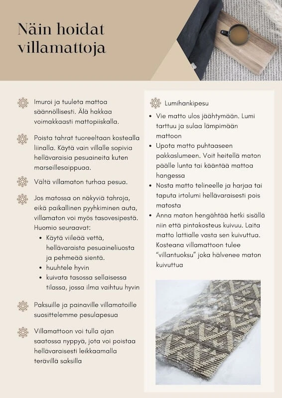 Mattokymppi Suri Villamatto 160x230 Cm Beige 5 Mattokymppi Suri Villamatto 160x230 Cm Beige - Image 3