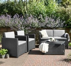 Keter Monaco Sohvaryhmä Säilytyspöydällä, Ruskea