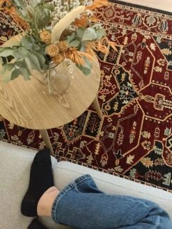 Mattokymppi Osir Villamatto 140x190 Cm Punainen -Anno Store osir villamatto3