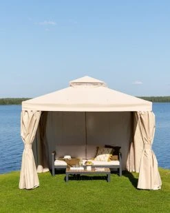 Veke Ranta Paviljonki 3x3 M Beige -Anno Store ranta paviljonki 3x3m beige web 14