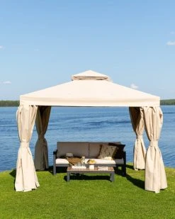 Veke Ranta Paviljonki 3x3 M Beige -Anno Store ranta paviljonki 3x3m beige web 8