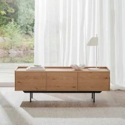 Rowico Brewerton Tv-taso 160x40x56 Cm Tammi/musta -Anno Store rowico brewerton tv taso 160x40x56cm tammi 5