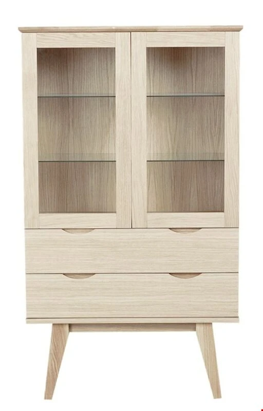 Rowico Filippa Vitriinikaappi Valkolakattu Tammi 4 Rowico Filippa Vitriinikaappi Valkolakattu Tammi - Image 2