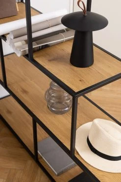 Ei Brändiä Seaford Avohylly 135x35x150 Cm Villitammi/musta -Anno Store seaford avohylly 135x35x150cm villitammi musta 1