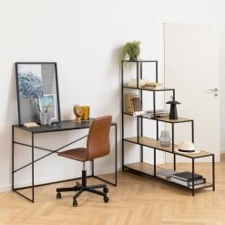 Ei Brändiä Seaford Avohylly 135x35x150 Cm Villitammi/musta -Anno Store seaford avohylly 135x35x150cm villitammi musta 3