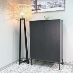 Tenstar Siera Korkea Kaappi 80x40x120 Cm Musta -Anno Store siera ovikaappi korkea musta3
