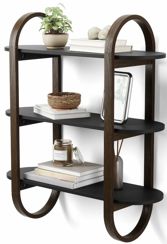 Umbra Bellwood Seinähylly 65,2x23,6x74,9cm Musta/pähkinä 4 Umbra Bellwood Seinähylly 65,2x23,6x74,9cm Musta/pähkinä - Image 2