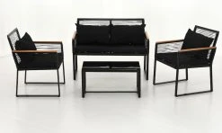 Veke Long Sohvaryhmä Alumiinirungolla, Musta/ruskea -Anno Store veke long sohvaryhma alumiinirungolla musta ruskea 253 LONG 0 1