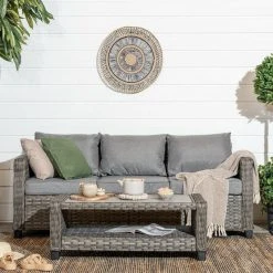 Vila Orust 3-istuttava Sohva Harmaa Polyrottinki/alumiini Runko