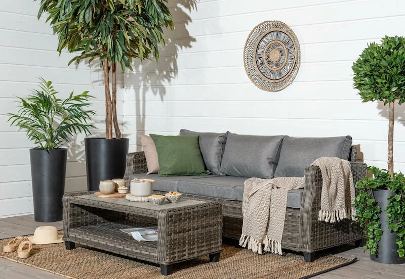 Vila Orust 3-istuttava Sohva Harmaa Polyrottinki/alumiini Runko 7 Vila Orust 3-istuttava Sohva Harmaa Polyrottinki/alumiini Runko - Image 5