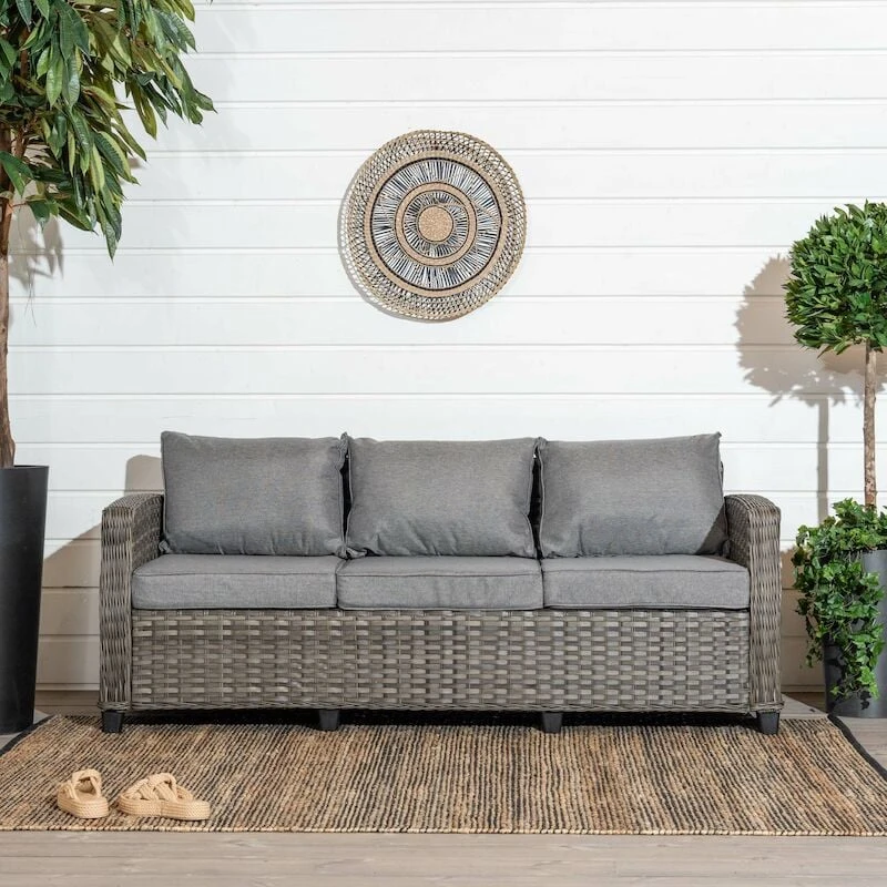 Vila Orust 3-istuttava Sohva Harmaa Polyrottinki/alumiini Runko 8 Vila Orust 3-istuttava Sohva Harmaa Polyrottinki/alumiini Runko - Image 6